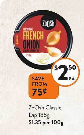 Foodworks Zoosh classic dip offer