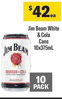 Liquorland Jim beam white & cola offer