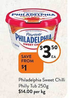 Foodworks Philadelphia sweet chilli philly tub offer