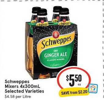 IGA Schweppes mixers offer