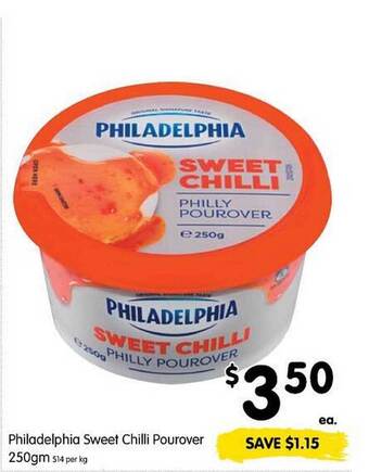 Spar Philadelphia sweet chilli pourover offer