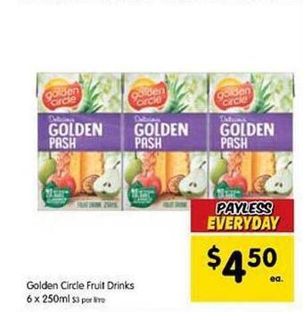 Spar Golden circle fruit drinks offer