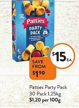 Foodworks Patties party pack 30 pack offer