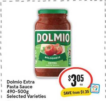 IGA Dolmio extra pasta sauce offer