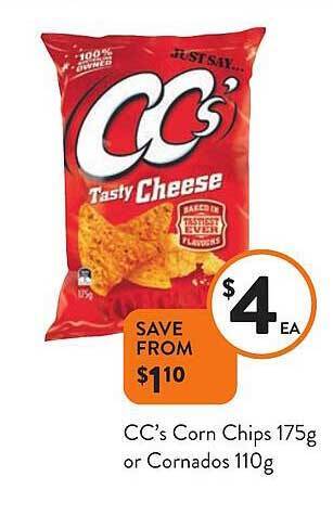 Foodworks Cc's corn chips or cornados offer