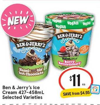 IGA Ben & jerry's ice cream offer