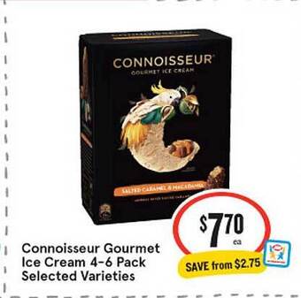 IGA Connoisseur gourmet ice cream offer