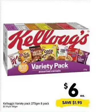 Spar Kellogg's variety pack offer