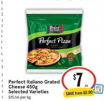 IGA Perfect italiano grated cheese offer