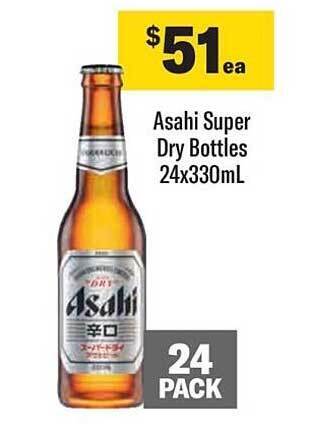 Liquorland Asahi super dry bottles offer