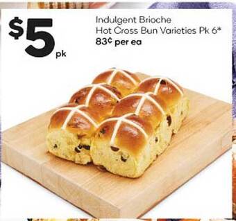 Woolworths Indulgent brioche hot cross bun offer