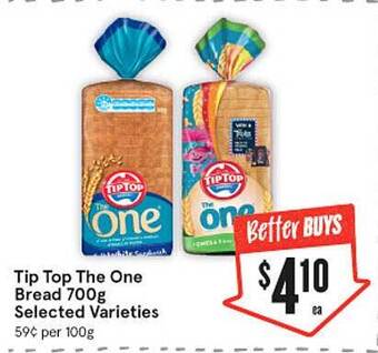 IGA Tip top the one bread offer