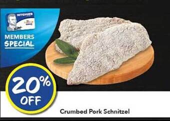 Ritchies Crumbed pork schnitzel offer