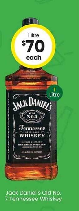 The Bottle O Jack daniel's old no.7 tennessee whiskey offer