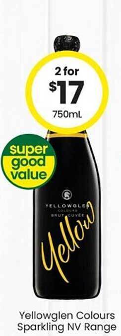 The Bottle O Yellowglen colours sparkling nv range offer