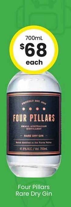 The Bottle O Four pillars rare dry gin offer