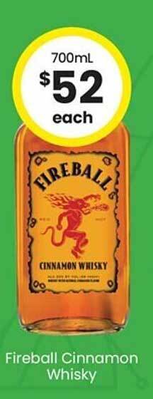 The Bottle O Fireball cinnamon whisky offer