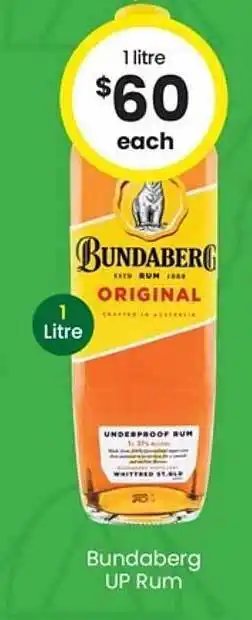 The Bottle O Bunderg up rum offer