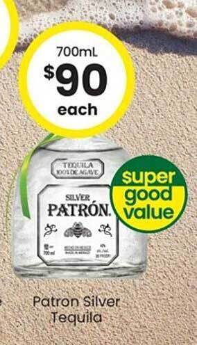 Patron silver tequila