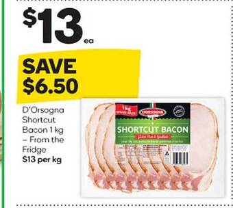 Woolworths D'orsogna shortcut bacon offer