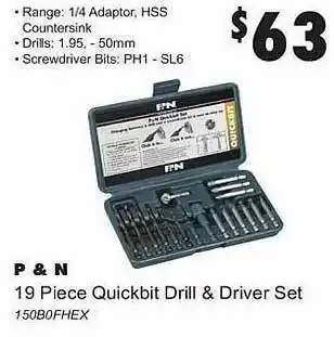 United Tools P & n 19 piece quickbit drill & driver set offer