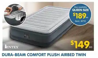 Clark Rubber Dura-beam comfort plush airbed twin offer