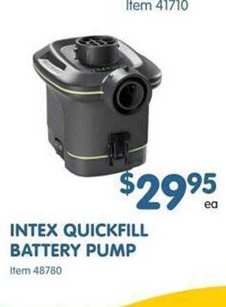 Clark Rubber Intex quickfill battery pump offer
