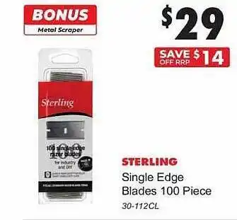 Sterling single edge blades 100 piece