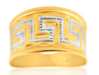 Shiels 9ct Yellow Gold & White Gold Key of Life Ring offer
