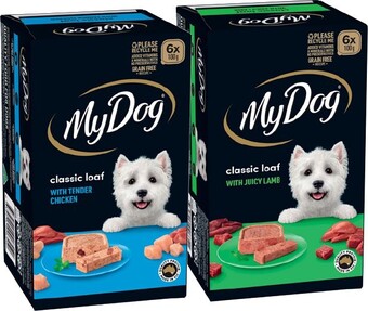 IGA My dog wet dog food 6x100g selected varieties offer