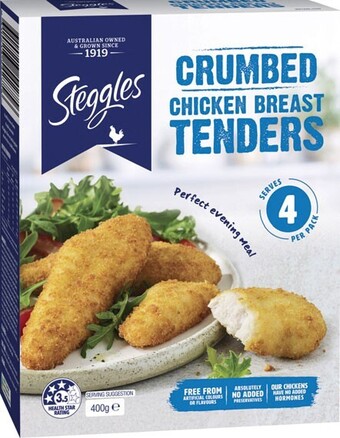 IGA Steggles chicken breast tenders 400g selected varieties offer