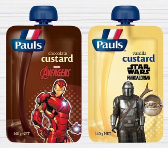 IGA Pauls vanilla or chocolate custard 140g offer