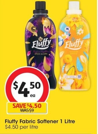Coles Fluffy Fabric Softener 1 Litre offer