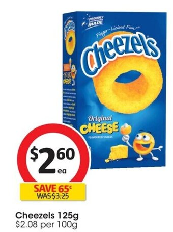 Coles Cheezels 125g offer