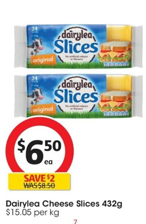 Dairylea Cheese Slices 432g offer at Coles
