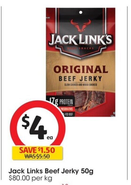 Jack Link's Beef Jerky 50g offer at Coles