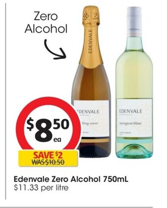 Coles Edenvale Zero Alcohol 750ml offer