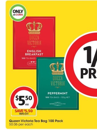Queen Victoria Tea Bag 100 Pack