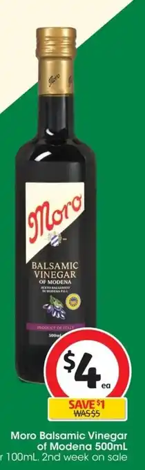 Coles Moro Balsamic Vinegar of Modena 500 ml offer