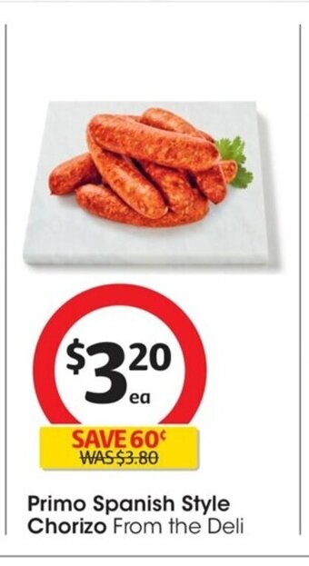 Primo Spanish Style Chorizo