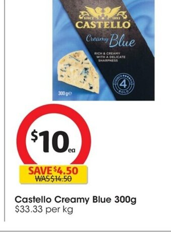 Coles Castello Creamy Blue 300g offer
