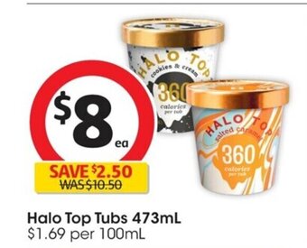 Coles Halo Top Tubs 473ml offer