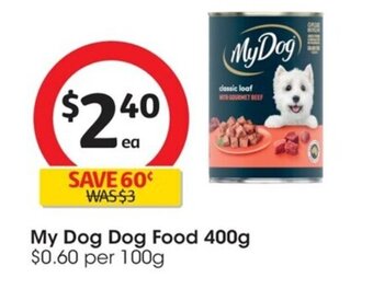Coles My Dog Dog Food 400g offer