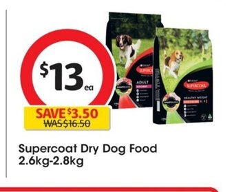 Coles Supercoat Dry Dog Food 2.6kg-2.8kg offer