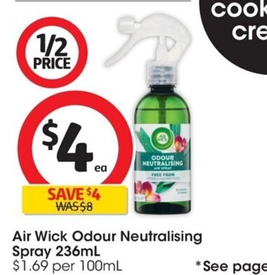 Air Wick Odour Neutralising Spray 236ml offer at Coles