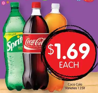 Spudshed Coca Cola Varieties 1.25lt offer