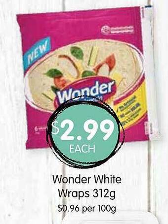 Spudshed Wonder white wraps offer