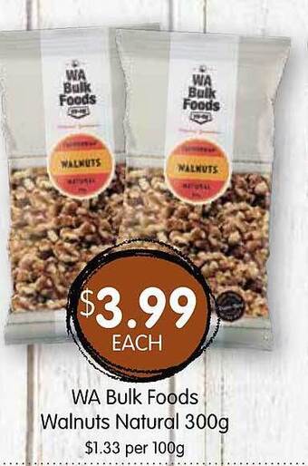 Wa bulk foods walnuts natural