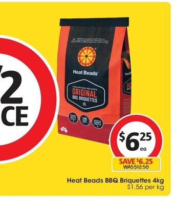 Coles Heat Beads BBQ Briquettes 4kg offer