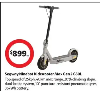 Coles Segway Ninebot Kickscootyer Max Gen 2 G30L offer